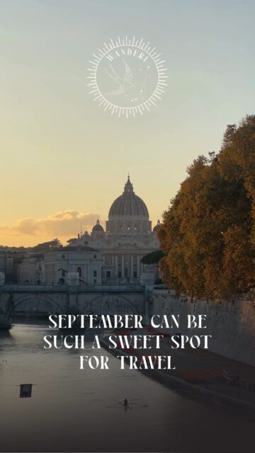 September might just be one of my favorite months to travel. ✈️

You can still enjoy that summer feeling in many destinations, but with fewer crowds and a little more breathing room.

More space to enjoy the beach. More relaxed meals. More time to actually experience the destination instead of feeling like you’re rushing through it.

If you’ve been thinking about a fall getaway, September is worth considering. 🌍

#SeptemberTravel #TravelTips #TravelInspiration #FallTravel #wanderitravel